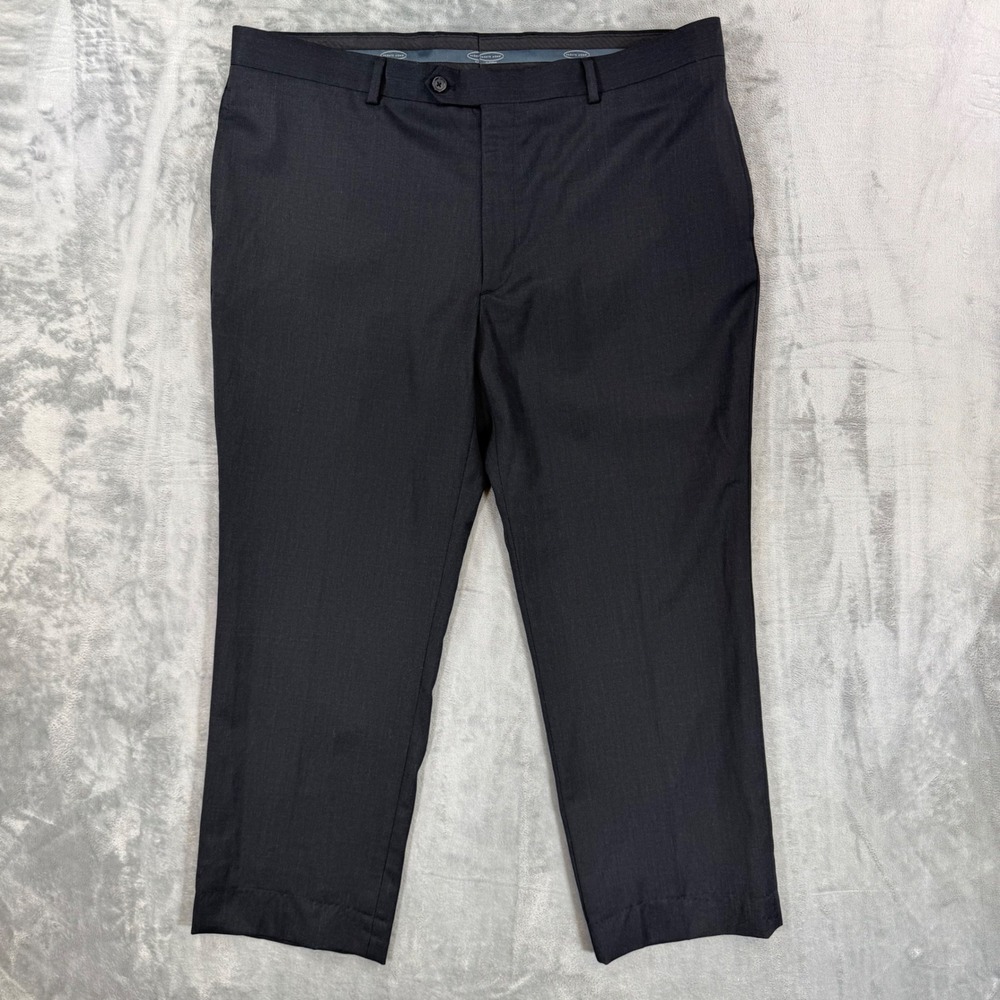 Pronto Uomo Platinum Dress Pants Men's Size 40 Charcoal Gray Wool Slacks
